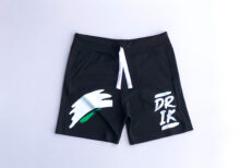 Black Paint Smudge Shorts